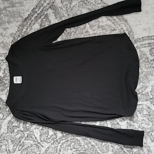 PINK long sleeve ribbed shirt black small